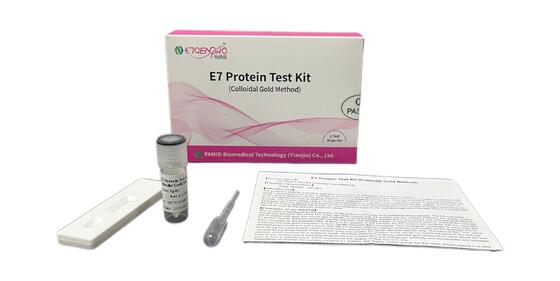 Kit de test de la protéine E7 du VPH pour le dépistage du cancer du col de l'utérus avec résultats en 15 minutes, auto-prélèvement et détection directe des protéines des cellules cancéreuses